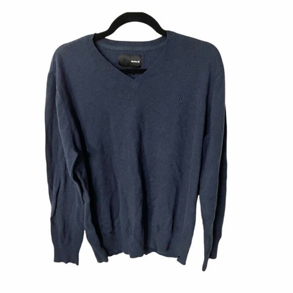 HURLEY sweater men’s navy v neck sweater xlarge